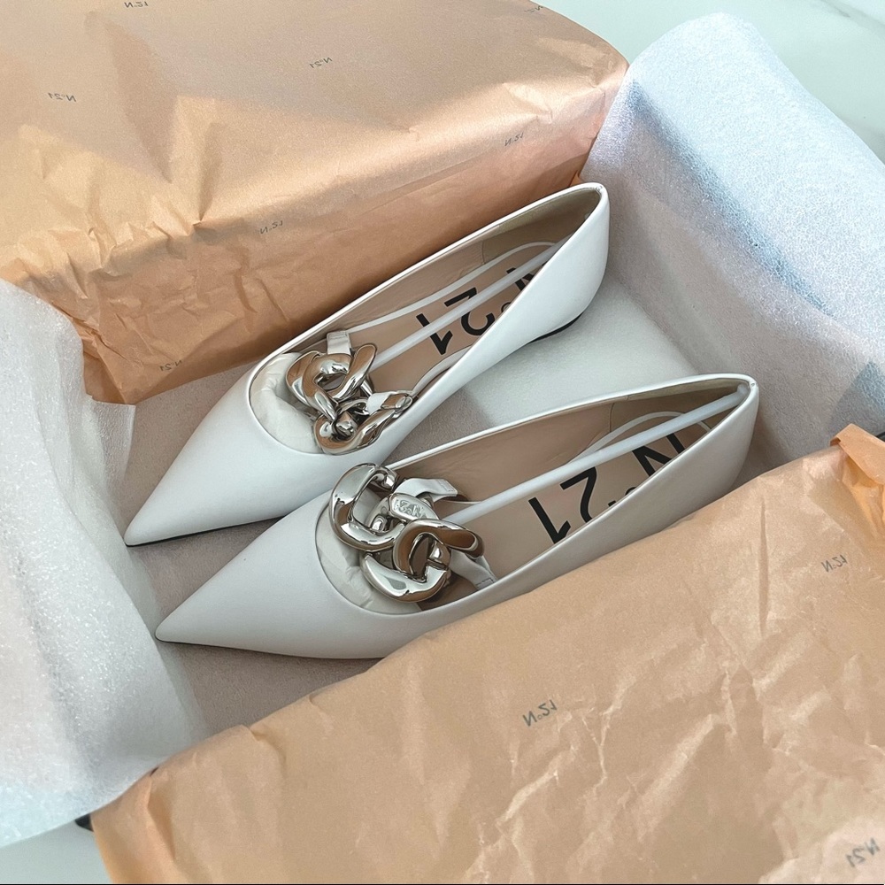 N21 Chain Ballerina Flats size7